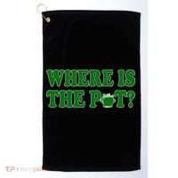 Where Is The Pot Gold Shamrock Funny St Patricks Day Golf Towel thumb 0