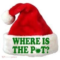 Where Is The Pot Gold Shamrock Funny St Patricks Day Santa Hat thumb 0