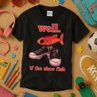 Well If The Shoe Fish Kids T-Shirt thumb 3