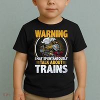 Warning I Talk About Trains Railroad Trainspotter Toddler T-Shirt thumb 2