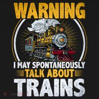 Warning I Talk About Trains Railroad Trainspotter Women's Long Sleeve Shirt thumb 2