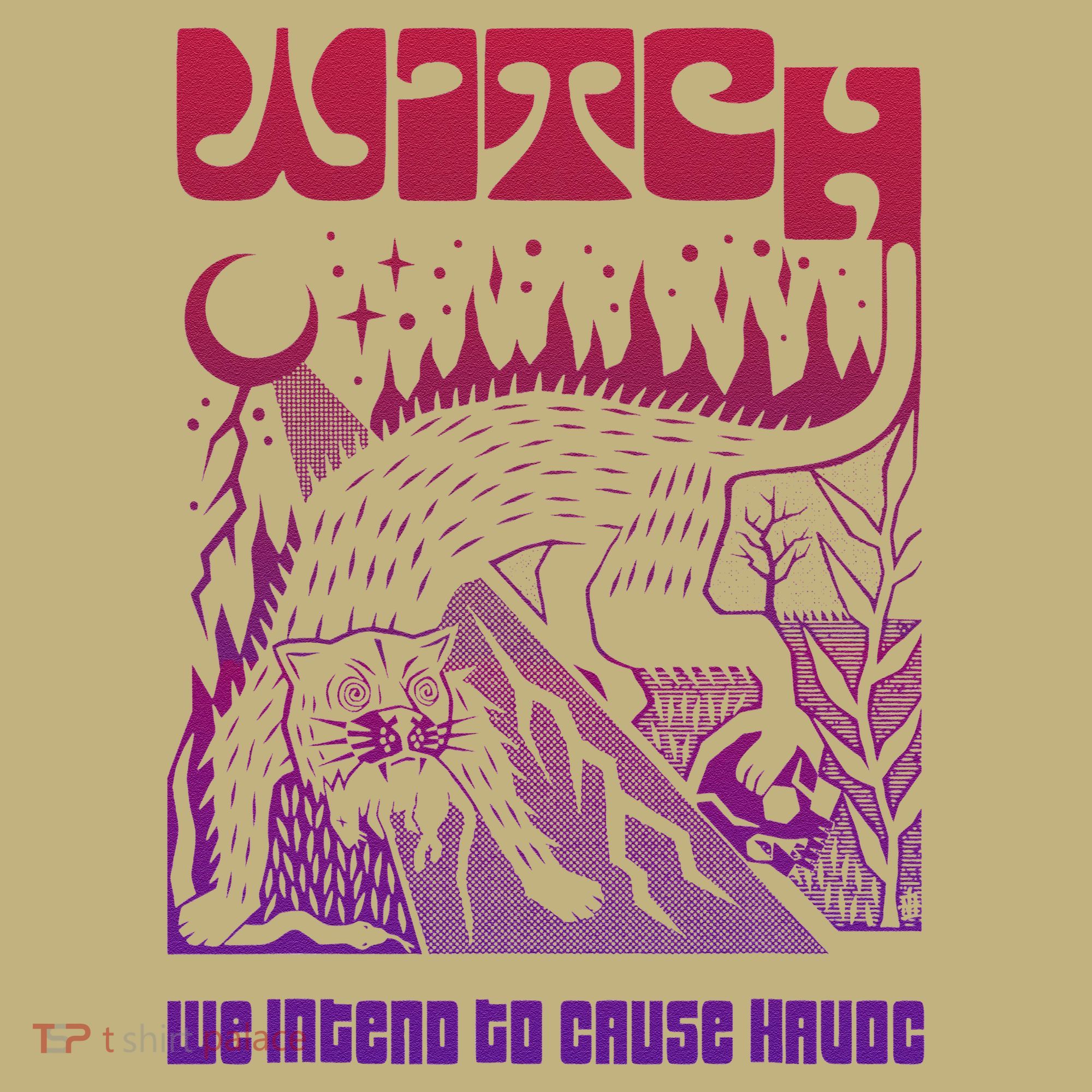 Witch Intend To Cause Havoc Halloween Vintage Witch Lover T-Shirt
