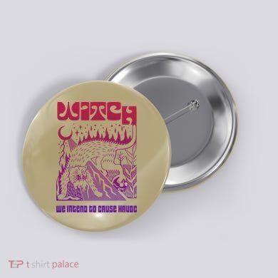 Witch Intend To Cause Havoc Halloween Vintage Witch Lover Button