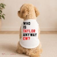 Who Is Taylor Anyway Ew Girl Taylor First Name Groovy 80S Doggie Tank thumb 2