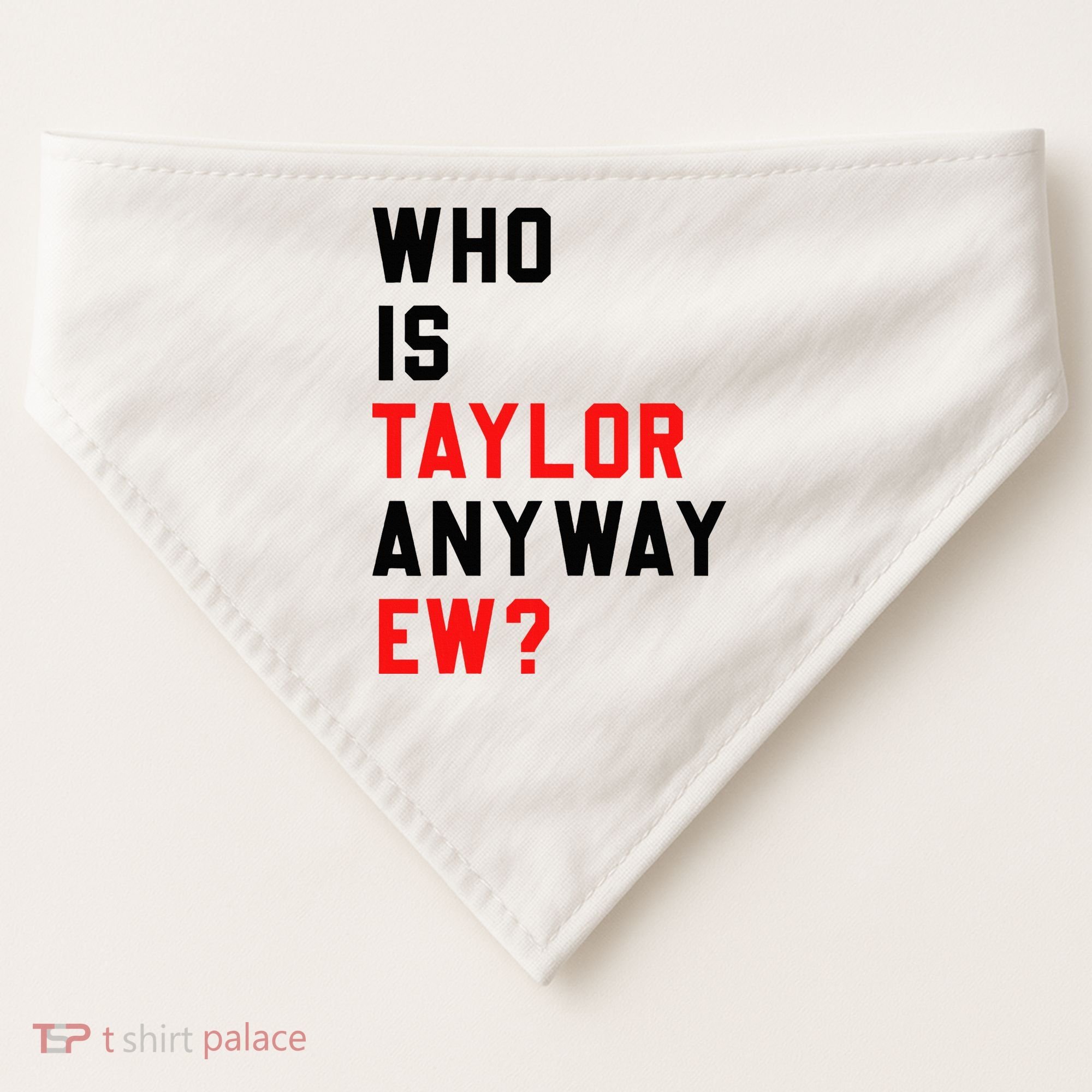 Who Is Taylor Anyway Ew Girl Taylor First Name Groovy 80S USA-Made Doggie Bandana