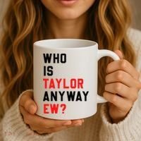 Who Is Taylor Anyway Ew Girl Taylor First Name Groovy 80S Coffee Mug thumb 3