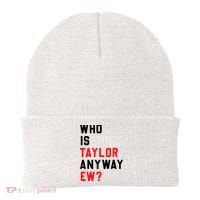Who Is Taylor Anyway Ew Girl Taylor First Name Groovy 80S Beanie thumb 0