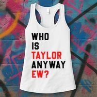 Who Is Taylor Anyway Ew Girl Taylor First Name Groovy 80S Women's Tank Top thumb 3