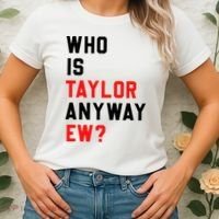 Who Is Taylor Anyway Ew Girl Taylor First Name Groovy 80S Women's T-Shirt thumb 2