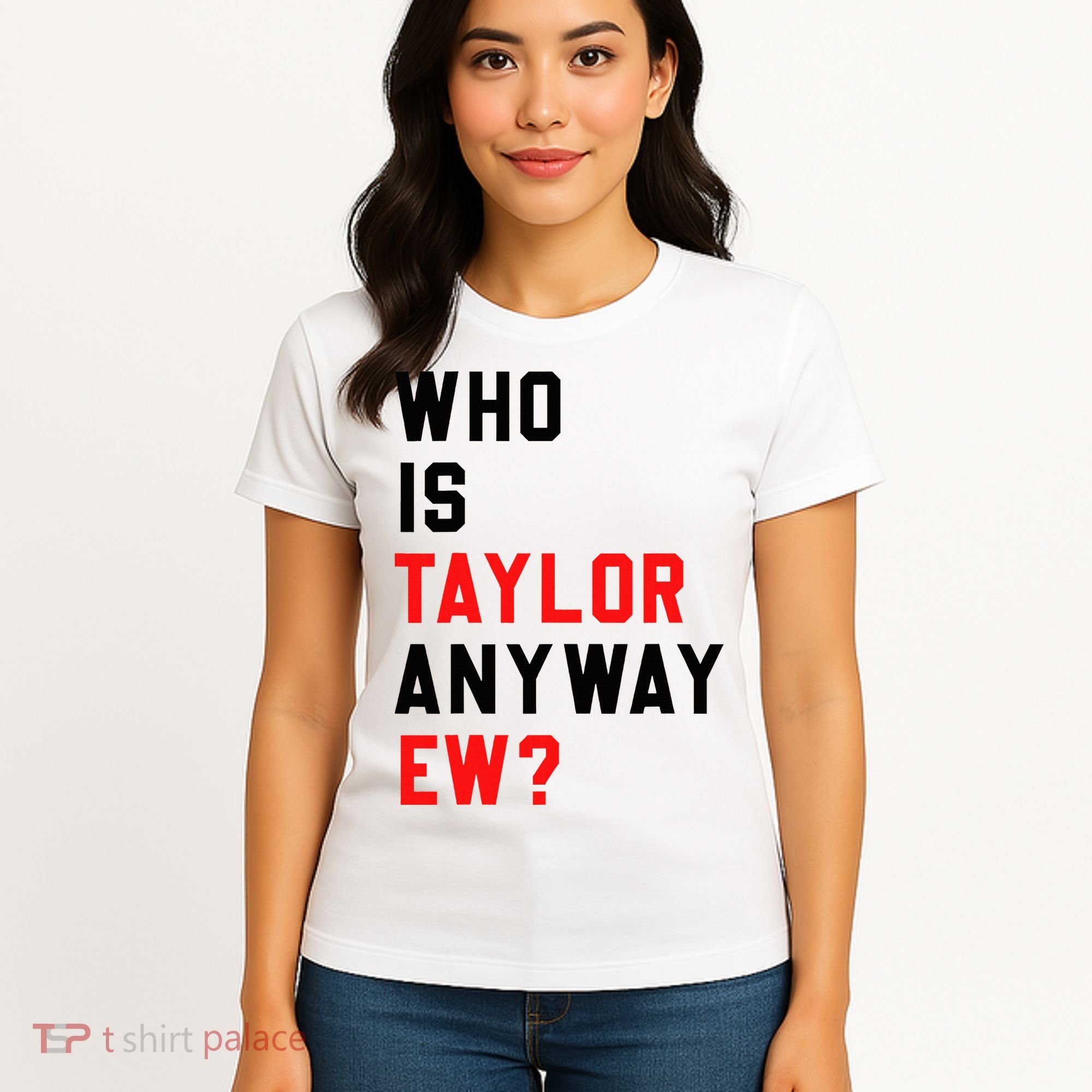 Who Is Taylor Anyway Ew Girl Taylor First Name Groovy 80S Women's T-Shirt