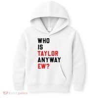 Who Is Taylor Anyway Ew Girl Taylor First Name Groovy 80S Kids Hoodie thumb 0