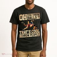 Wrestling I Throw People Funny Gift For Wrestler Backside Tall T-Shirt thumb 2