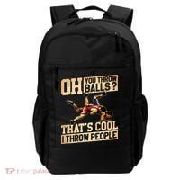 Wrestling I Throw People Funny Gift For Wrestler Backside Backpack thumb 0