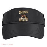 Wrestling I Throw People Funny Gift For Wrestler Backside Adult Drive Performance Visor thumb 0