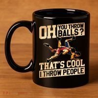 Wrestling I Throw People Funny Gift For Wrestler Backside 11oz C Handle Ceramic Mug thumb 4