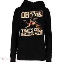 Wrestling I Throw People Funny Gift For Wrestler Backside Womens Funnel Neck Pullover Hood thumb 0