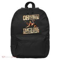 Wrestling I Throw People Funny Gift For Wrestler Backside 16 in Basic Backpack thumb 0