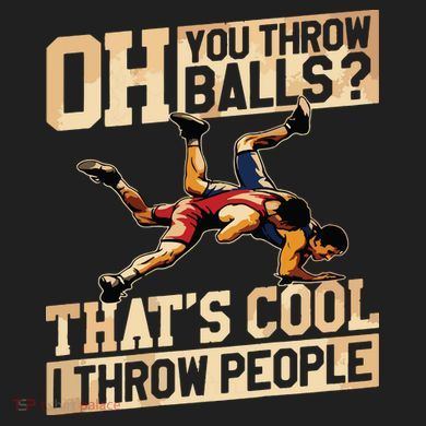 Wrestling I Throw People Funny Gift For Wrestler Backside Urban Oversized Heavyweight T-Shirt