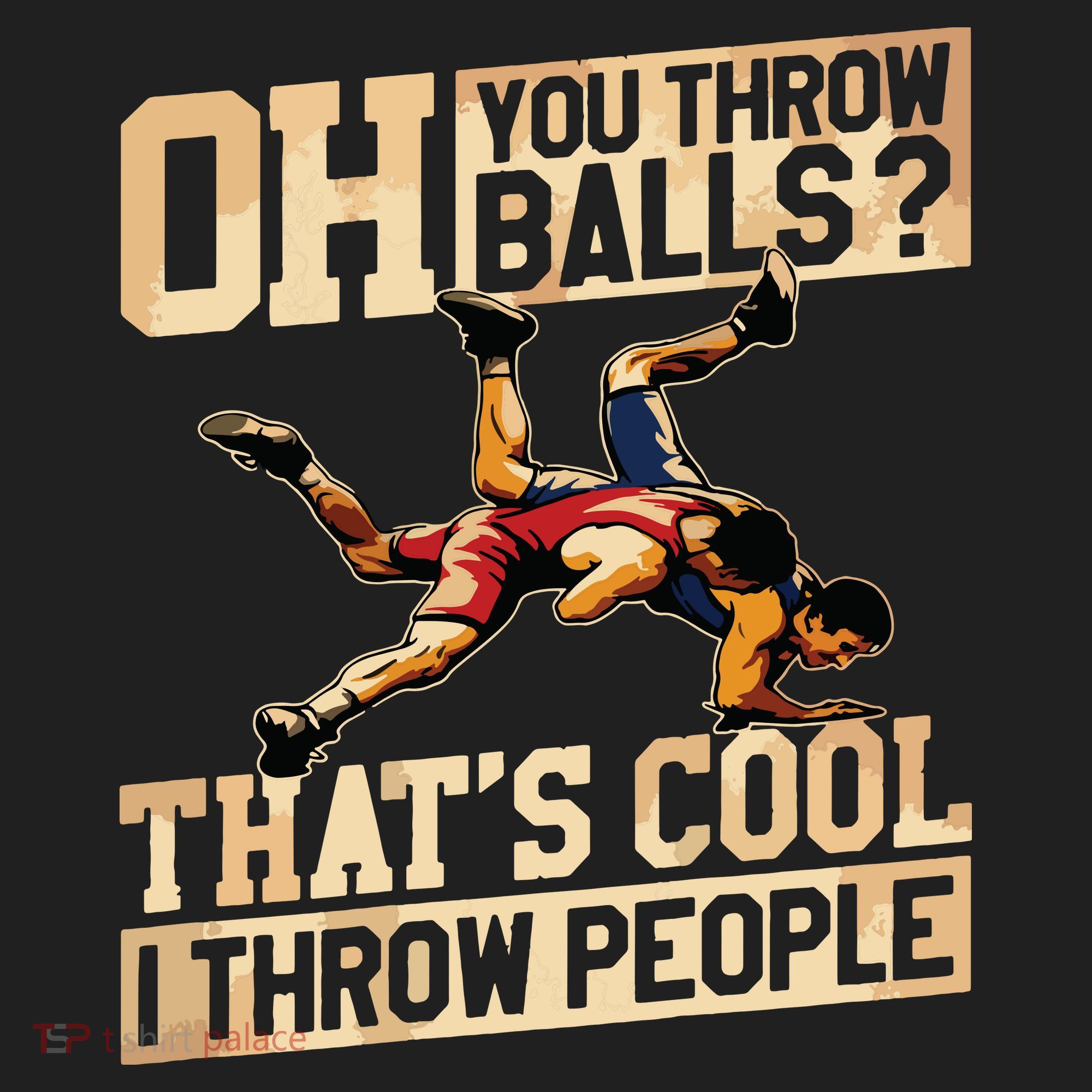 Wrestling I Throw People Funny Gift For Wrestler Backside 12oz Stainless Steel Coffee Mug