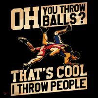 Wrestling I Throw People Funny Gift For Wrestler Backside Mousepad thumb 1