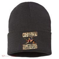 Wrestling I Throw People Funny Gift For Wrestler Backside Sustainable Knit Beanie thumb 0