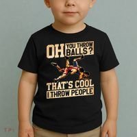 Wrestling I Throw People Funny Gift For Wrestler Backside Toddler T-Shirt thumb 2