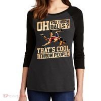 Wrestling I Throw People Funny Gift For Wrestler Backside Women's Tri-Blend 3/4-Sleeve Raglan Shirt thumb 2