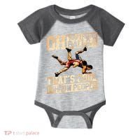 Wrestling I Throw People Funny Gift For Wrestler Backside Infant Baby Jersey Bodysuit thumb 0