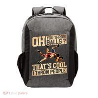Wrestling I Throw People Funny Gift For Wrestler Backside Vector Backpack thumb 0
