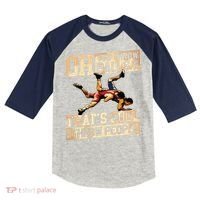 Wrestling I Throw People Funny Gift For Wrestler Backside Kids Colorblock Raglan Jersey thumb 0