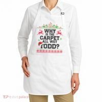 Why Is The Carpet All Wet, TODD Ugly Christmas Sweater Apron thumb 2