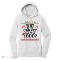 Why Is The Carpet All Wet, TODD Ugly Christmas Sweater Women's Hoodie thumb 0