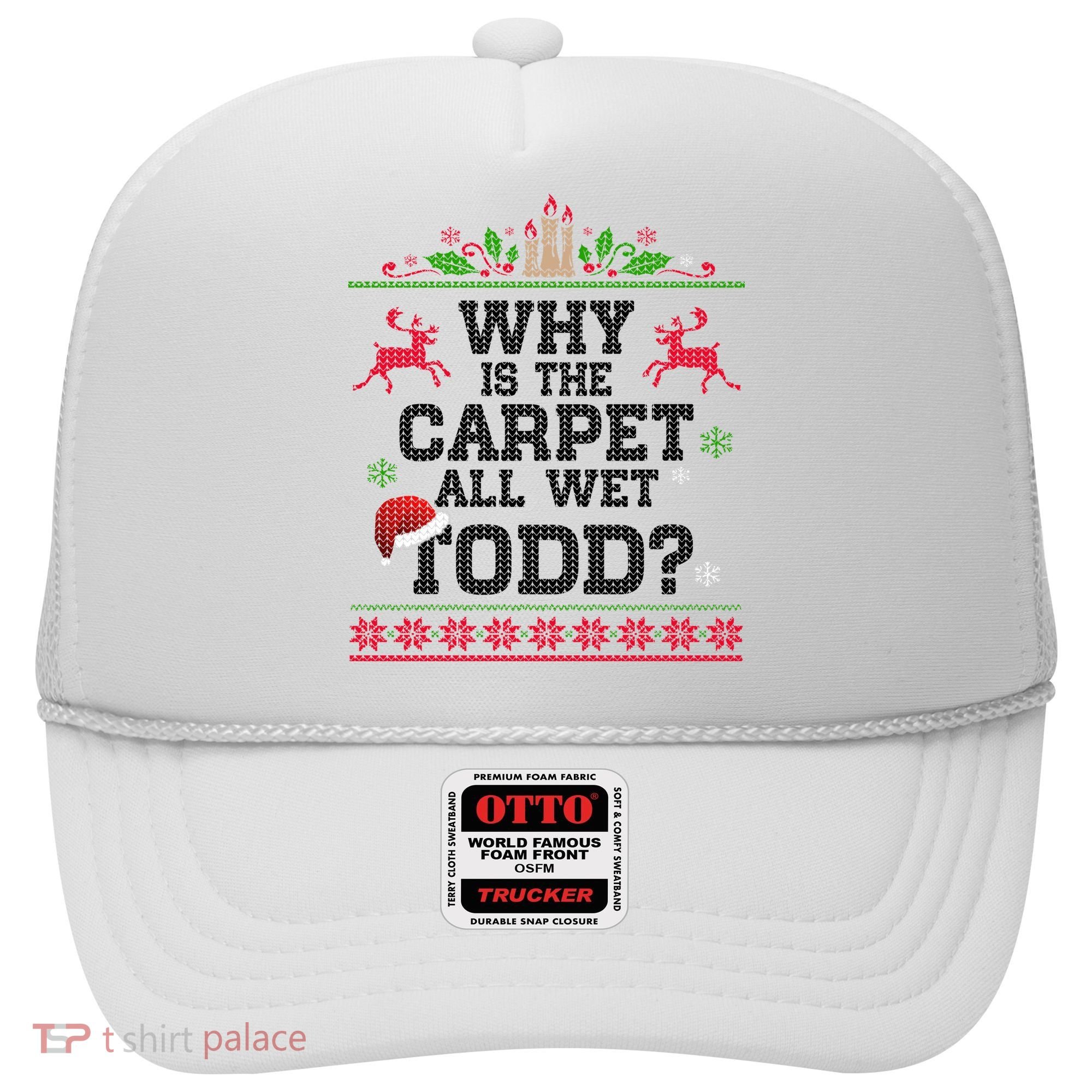 Why Is The Carpet All Wet, TODD Ugly Christmas Sweater Hat