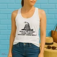 What Is The Charge Eating A Meal A Succulent Chinese Meal Women's Tank Top thumb 2