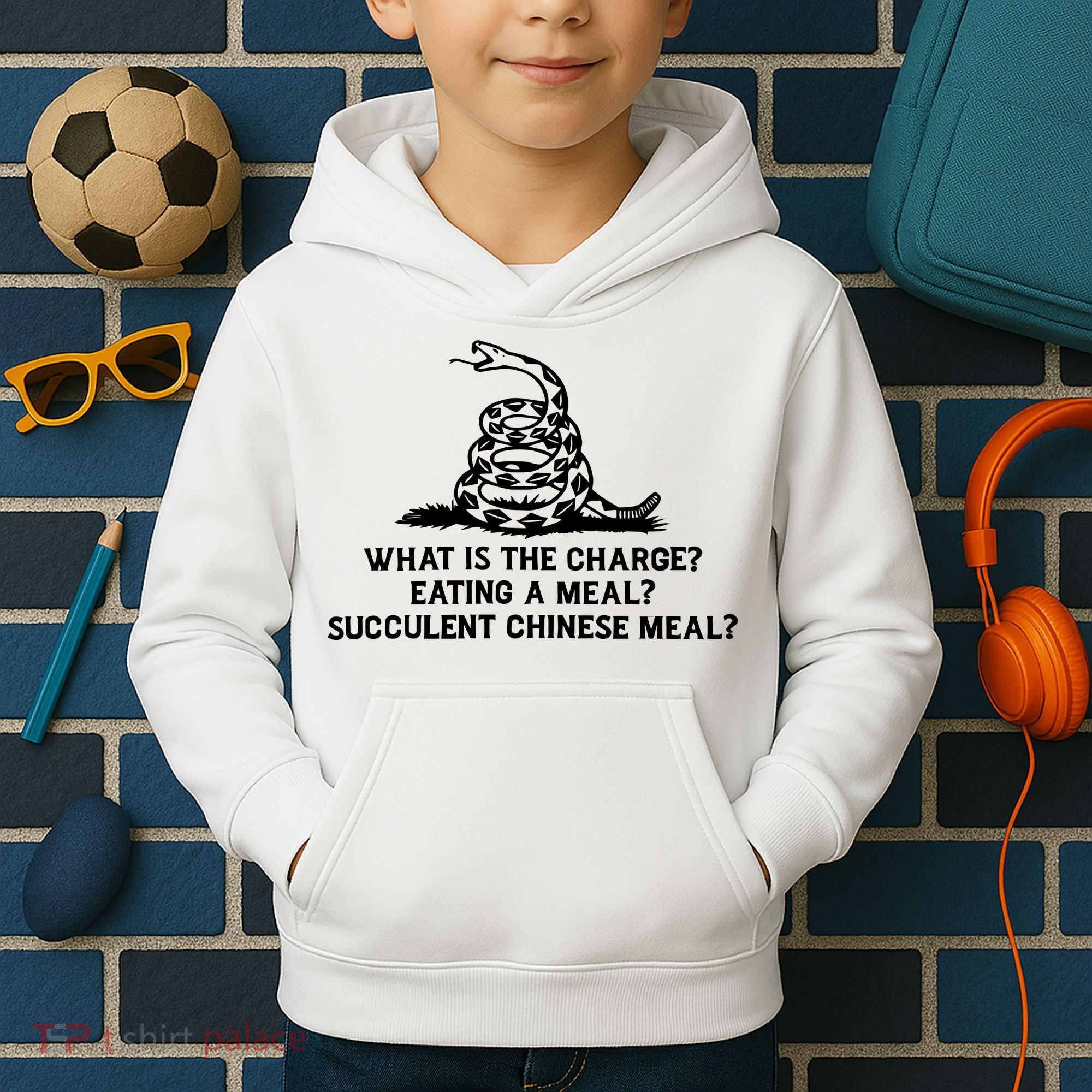 What Is The Charge Eating A Meal A Succulent Chinese Meal Kids Hoodie
