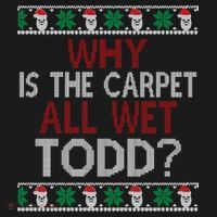 Why Is The Carpet All Wet Todd? Couples Matching Christmas Mousepad thumb 1