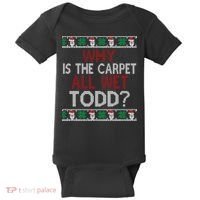Why Is The Carpet All Wet Todd? Couples Matching Christmas Baby Bodysuit thumb 0