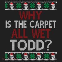 Why Is The Carpet All Wet Todd? Couples Matching Christmas Hat thumb 2