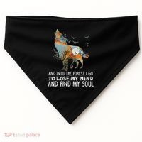 Wolf Into The Forest I Go To Lose My Mind And Find My Soul USA-Made Doggie Bandana thumb 0