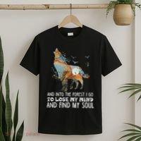 Wolf Into The Forest I Go To Lose My Mind And Find My Soul T-Shirt thumb 2