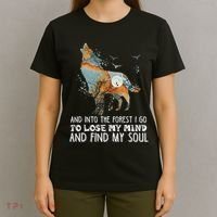 Wolf Into The Forest I Go To Lose My Mind And Find My Soul T-Shirt thumb 4