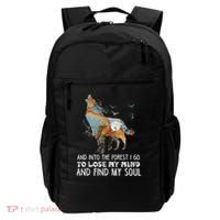 Wolf Into The Forest I Go To Lose My Mind And Find My Soul Backpack thumb 0