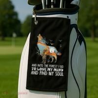 Wolf Into The Forest I Go To Lose My Mind And Find My Soul Golf Towel thumb 2
