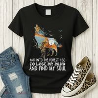 Wolf Into The Forest I Go To Lose My Mind And Find My Soul Women's T-Shirt thumb 3