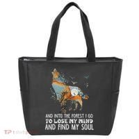 Wolf Into The Forest I Go To Lose My Mind And Find My Soul Tote Bag thumb 0