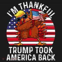 Winner IM Thankful Trump Won Took America Back Thanksgiving Apron thumb 3