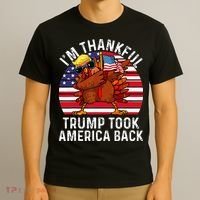 Winner IM Thankful Trump Won Took America Back Thanksgiving T-Shirt thumb 3