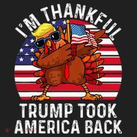 Winner IM Thankful Trump Won Took America Back Thanksgiving Beanie thumb 2