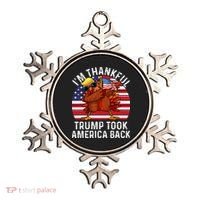 Winner IM Thankful Trump Won Took America Back Thanksgiving Ornament thumb 0