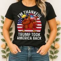 Winner IM Thankful Trump Won Took America Back Thanksgiving Women's T-Shirt thumb 2